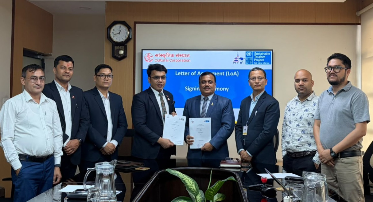 नेपाल पर्यटन बोर्ड, संयुक्त राष्ट्र संघीय विकास कार्यक्रम (UNDP) र सांस्कृतिक संस्थान बीच सम्झौता (MOU)